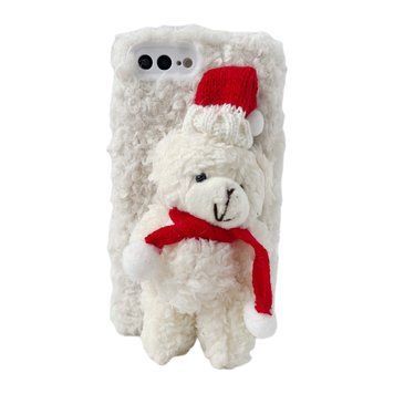 Чехол 3D Bear Plush Case для iPhone 7 Plus | 8 Plus White - ash-mobile.com.ua - фото 1
