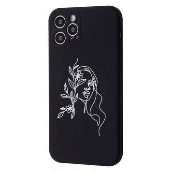 Чохол WAVE Minimal Art Case with MagSafe для iPhone 13 PRO MAX Black/Girl - ash-mobile.com.ua - фото 1
