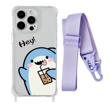 Чохол прозорий з ремінцем Print Shark для iPhone 11 PRO MAX Shark Cocktail/Glycine - ash-mobile.com.ua - фото 1