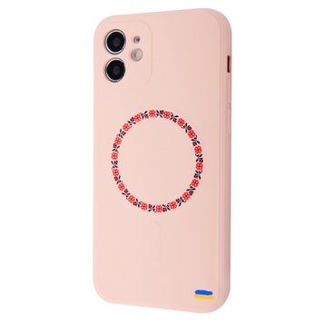 Чехол WAVE Ukraine Edition Case with MagSafe для iPhone 12 Vyshyvanka Circle Pink Sand - ash-mobile.com.ua - фото 1