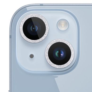 Захисне скло на камеру Diamonds Lens для iPhone 15 | 15 Plus Silver
