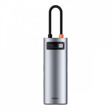Перехідник для MacBook USB-C хаб Baseus Metal Gleam Series Multifunctional 7 в 1 Gray купити