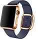 Ремешок Modern Buckle Leather для Apple Watch 42/44/45/49 mm Midnight Blue/Gold купить