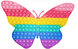 Pop-It игрушка BIG Butterfly (Бабочка) 30/30см Light Pink/Glycine