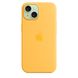 Чохол Silicone Case Full OEM+MagSafe для iPhone 15 Plus Sunshine