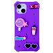 Чохол Crocsі Case + 3шт Jibbitz для iPhone 13 PRO Purple