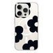 Чехол прозрачный Print Flower Color with MagSafe для iPhone 14 PRO Black - ash-mobile.com.ua - фото 1