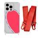 Чехол прозрачный с ремешком Print Mood swings для iPhone 13 Heart Amor/Red