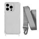 Чехол прозрачный с ремешком для iPhone 15 Plus Silver