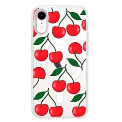 Чохол прозорий Print Cherry Land with MagSafe для iPhone XR Big Cherry купити