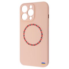 Чехол WAVE Ukraine Edition Case with MagSafe для iPhone 13 PRO MAX Vyshyvanka Circle Pink Sand