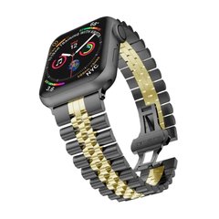 Ремешок Steel Band 5 Beats для Apple Watch 42mm | 44mm | 45mm | 49mm Black-Gold