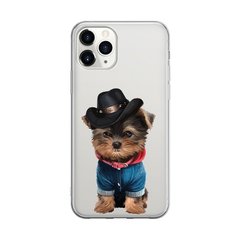 Чехол прозрачный Print Dogs для iPhone 15 PRO York Gentleman