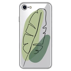 Чохол прозорий Print Leaves для iPhone 7 | 8 | SE 2 | SE 3 Green купити