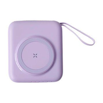 Портативная Батарея Q12 22,5W MagSafe + 3 cables 10000mAh Purple - ash-mobile.com.ua - фото 1