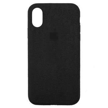 Чохол Alcantara Full для iPhone XR Black - ash-mobile.com.ua - фото 1