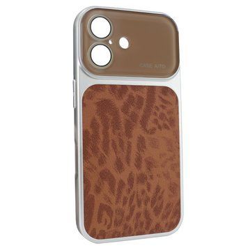 Чохол AITO PU-Leather Leopard Case для iPhone 17 Brown