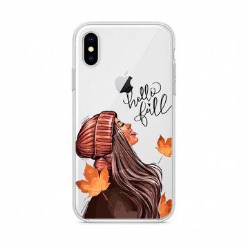 Чохол прозорий Print AUTUMN для iPhone X | XS Hello Full - ash-mobile.com.ua - фото 1