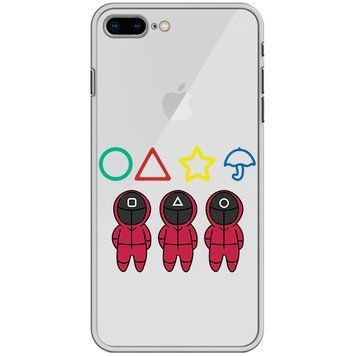 Чехол прозрачный Print SQUID GAME для iPhone 7 Plus | 8 Plus Soldiers - ash-mobile.com.ua - фото 1