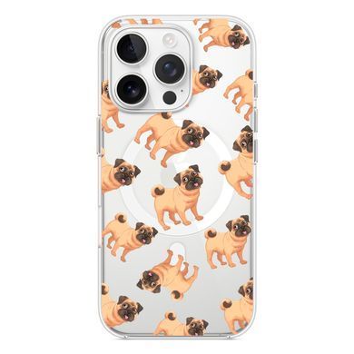 Чехол прозрачный Print Animals with MagSafe для iPhone 17 PRO MAX Pug