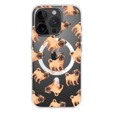 Чехол прозрачный Print Animals with MagSafe для iPhone 17 PRO MAX Pug