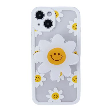 Чехол Popsocket Flower Case для iPhone 13 Clear White