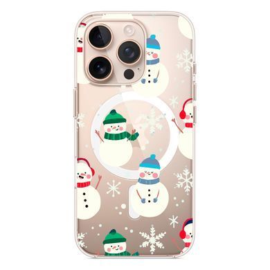 Чохол прозорий Print NEW YEAR with MagSafe для iPhone 16e | 17e Snowmen - ash-mobile.com.ua - фото 4