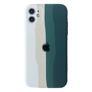 Чехол Rainbow FULL+CAMERA Case для iPhone 12 PRO White/Pine Green - ash-mobile.com.ua - фото 1