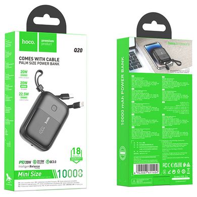 Портативная Батарея Hoco Q20 Fountain 22.5W+PD20W 10000mAh Black - ash-mobile.com.ua - фото 3