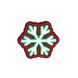 Jibbitz для Crocsі Case Snowflake Green/Red