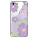 Чохол прозорий Print Flower Color для iPhone 7 | 8 | SE 2 | SE 3 Purple купити