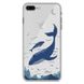 Чехол прозрачный Print Animal Blue для iPhone 7 Plus | 8 Plus Whale купить