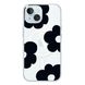 Чохол прозорий Print Flower Color with MagSafe для iPhone 13 Black - ash-mobile.com.ua - фото 1