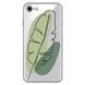 Чехол прозрачный Print Leaves для iPhone 7 | 8 | SE 2 | SE 3 Green купить
