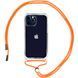 Чохол Crossbody Transparent на шнурку для iPhone 14 Plus Orange - ash-mobile.com.ua - фото 1
