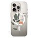 Чохол прозорий Print Leaves with MagSafe для iPhone 16 PRO Face - ash-mobile.com.ua - фото 1