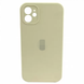 Чехол Silicone Case FULL+Camera Square для iPhone 12 Antique White
