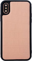 Чохол з натуральної шкіри для iPhone XS MAX Pink Sand