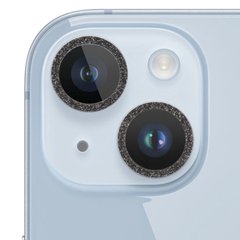 Защитное стекло на камеру Diamonds Lens для iPhone 15 | 15 Plus Midnight