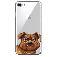 Чехол прозрачный Print Dogs для iPhone 7 | 8 | SE 2 | SE 3 Angry Dog Brown купить