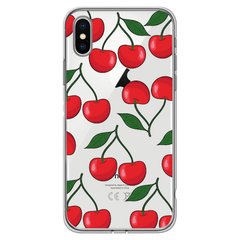 Чехол прозрачный Print Cherry Land для iPhone XS MAX Big Cherry купить