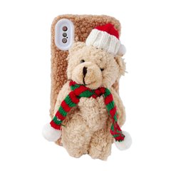 Чохол 3D Bear Plush Case для iPhone X | XS Beige купити