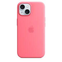 Чохол Silicone Case Full OEM+MagSafe для iPhone 15 Plus Pink