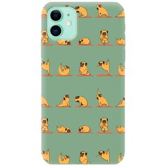 Чехол Wave Print Case для iPhone 12 MINI Green Pug Yoga купить