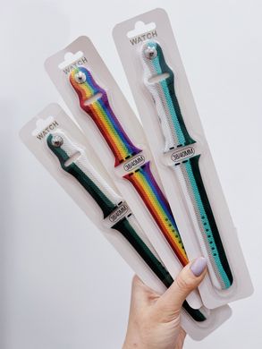 Ремешок Braided Rainbow для Apple Watch 42/44/45/49 mm Spearmint/Gray