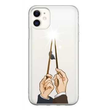 Чохол прозорий Print POTTERMANIA для iPhone 12 MINI Wand - ash-mobile.com.ua - фото 1