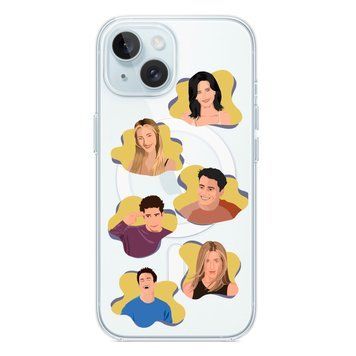 Чохол прозорий Print FRIENDS with MagSafe для iPhone 14 Plus Smile - ash-mobile.com.ua - фото 1