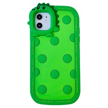 Чехол Silicone Dinosaur Case для iPhone 12 | 12 PRO Green - ash-mobile.com.ua - фото 1