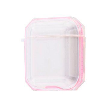 Чехол Transparent Shockproof для AirPods 1 | 2 Pink - ash-mobile.com.ua - фото 1