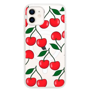 Чохол прозорий Print Cherry Land with MagSafe для iPhone 11 Big Cherry - ash-mobile.com.ua - фото 1